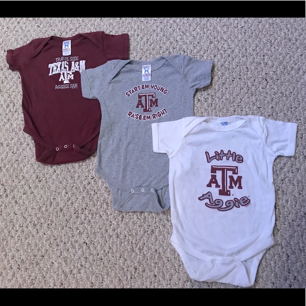 Set of Texas A&M Onesies